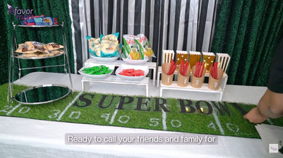 Quick & Simple Super Bowl Party Table Setup