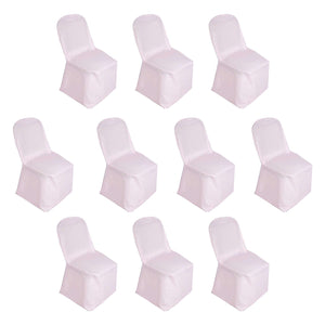 Set of 10 pink chair covers for events and parties