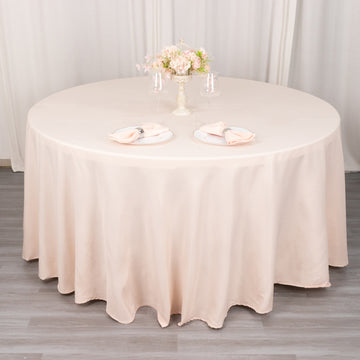 Blush Seamless Premium Polyester Round Tablecloth 220GSM 120"