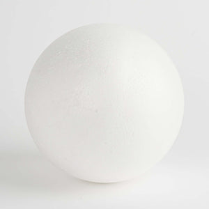 White foam ball on a plain background.
