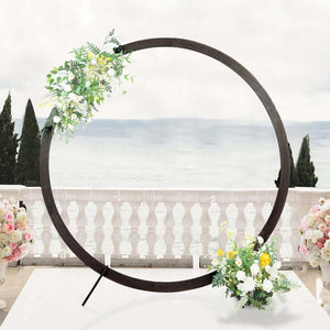 Decorative floral circle backdrop for events and weddings.