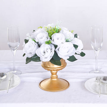 Elegant White Artificial Flower Ball Bouquets for Centerpieces