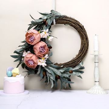 Create a Timeless and Elegant Atmosphere with Dusty Rose Artificial Silk Peony Flower Heads