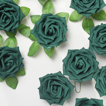 Add Elegance to Your Décor with Hunter Emerald Green Artificial Foam Flowers