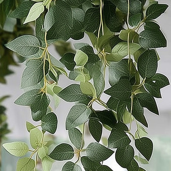 Artificial green leaf vine for home decor
