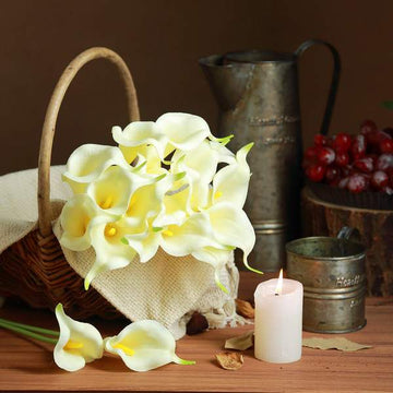 Create Timeless Ivory Wedding Decor with our Artificial Poly Foam Calla Lily Flowers