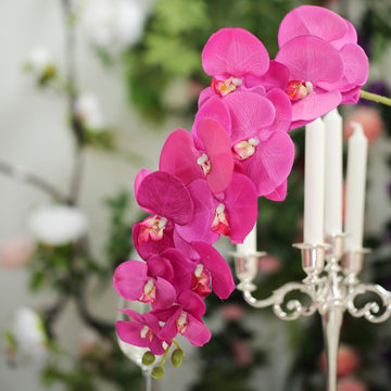 Add Elegance to Your Event with Fuchsia Artificial Silk Orchid Flower Bouquets
