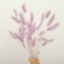 50 Pack | 15inch Lavender Lilac Rabbit Tail Dried Pampas Grass Bouquets, Boho Arrangements