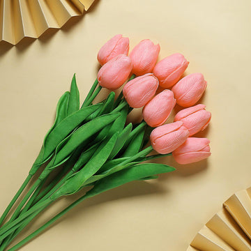 Add a Pop of Color to Your Event with Coral Tulip Flower Bouquets