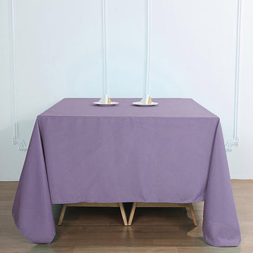 Elevate Your Event Decor with the Violet Amethyst Seamless Square Polyester Tablecloth 90"x90"