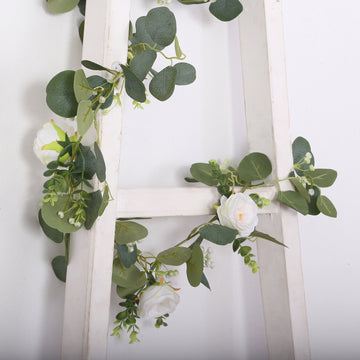 Create a Timeless and Elegant Atmosphere with the White Rose Flower Garland
