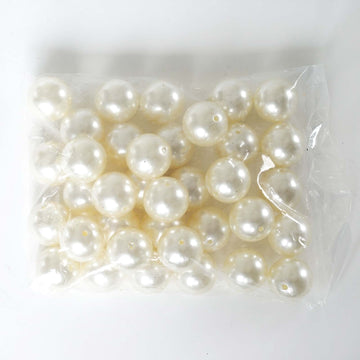 Create Stunning Centerpieces with Glossy Ivory Faux Craft Pearl Beads