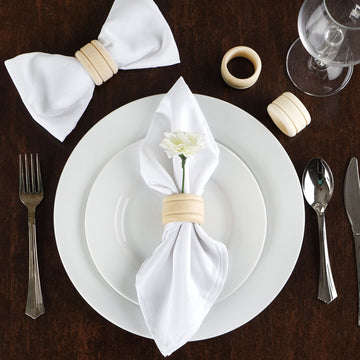 Complete Your Table Setting with Natural Wooden Napkin Holder Rings