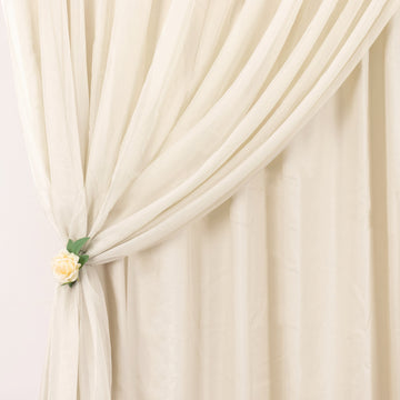 Enhance Your Event Decor with the Beige Dual Layered Curtain