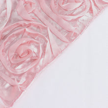 Blush Satin Rosette Divider Backdrop Curtain Panel, Photo Booth Event Drapes - 8ftx8ft
