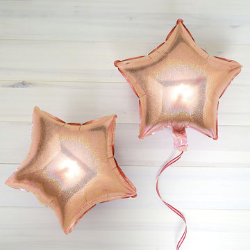 Gorgeous Rose Gold Star Balloons for Stunning Event Decor