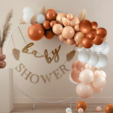 124 Pack - Double Layer Latex Balloon Garland Kit In Nude, Brown, White