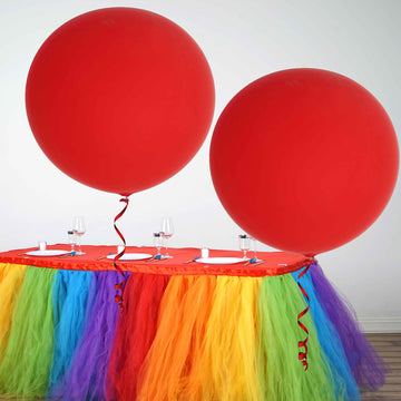 Add a Pop of Elegance with Large Matte Red Balloons