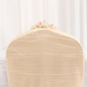 Beige Banquet Chair Cover
