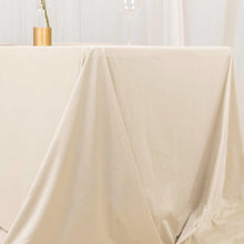 Beige Premium Scuba Rectangular Tablecloth, Wrinkle Free Polyester Seamless Tablecloth