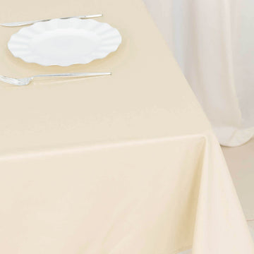 Create Unforgettable Moments with the Beige Scuba Square Table Overlay