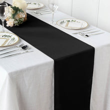 Polyester 12 Inch x 108 Inch Black Table Runner