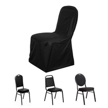 Wrinkle Free Black Slim Fit Durable Stretch Scuba Chair Covers