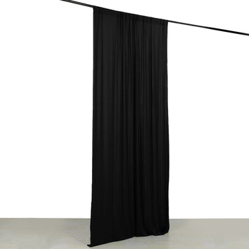 <strong>Wrinkle-Free Stretchable Black Curtain Panel</strong>