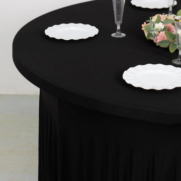 <strong>Stretchy Black Tablecloth Skirt </strong>