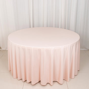 <strong>Blush Premium Scuba Round Tablecloth: Elegance Without Effort</strong>