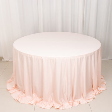 Elevate Your Event Decor with the Blush Premium Scuba Round Tablecloth
