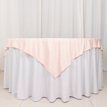<strong>Blush Premium Scuba Square Table Overlay </strong>