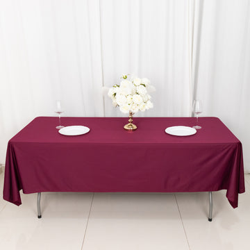 Burgundy Premium Scuba Rectangular Tablecloth