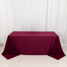 Burgundy Premium Scuba Rectangular Tablecloth, Wrinkle Free Polyester Seamless- 90x132inch