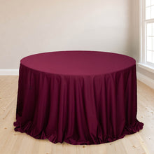 Burgundy Premium Scuba Round Tablecloth, Wrinkle Free Polyester Seamless Tablecloth 132inch