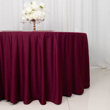 Burgundy Premium Scuba Round Tablecloth, Wrinkle Free Polyester Seamless Tablecloth 120inch