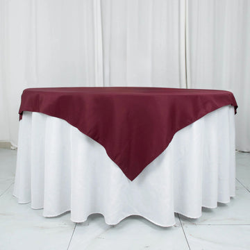 Elevate Your Event with the Burgundy Table Overlay