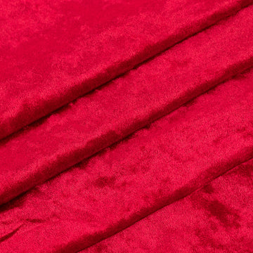Burgundy Soft Velvet Fabric Bolt, DIY Craft Fabric Roll 65"x5 Yards