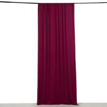 Burgundy 4-Way Stretch Spandex Drapery Panel with Rod Pockets, Photography Backdrop Curtain