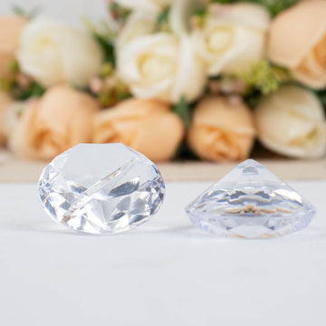Enhance Your Event Decor with Clear Plastic Diamond Shaped Place Card Holders