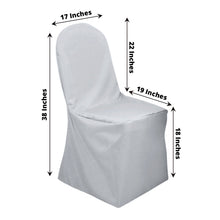 Banquet polyester chair cover in white color with measurements 17 inches 22 inches 19 inches 38 inches 18 inches