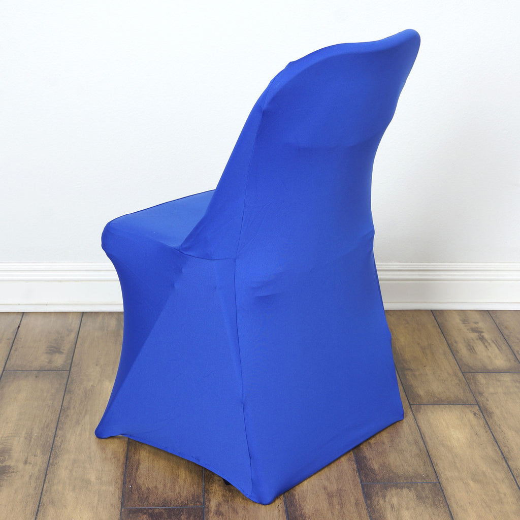 Royal Blue Spandex Fitted Folding Chair Cover