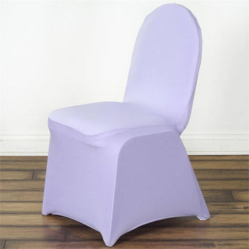 Elevate Your Event with Lavender Lilac Spandex Stretch Fitted Banquet Chair Cover