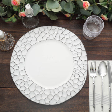 Elevate Your Table Setting with Matte White Plastic Charger Plates