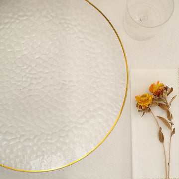 Enhance Your Table Setting with the Unique Hammered Design