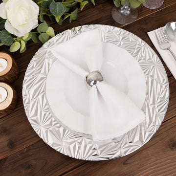 Dine in Style with Metallic Silver Charger Plates