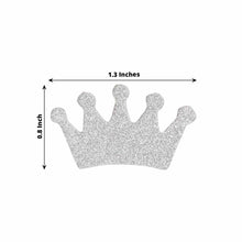 300 Pcs Silver Glitter Princess Crown Paper Confetti, Baby Shower Party Table Scatters