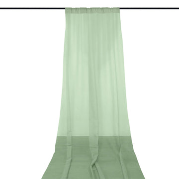 Create a Captivating Atmosphere with the Premium Sage Green Chiffon Curtain Panel