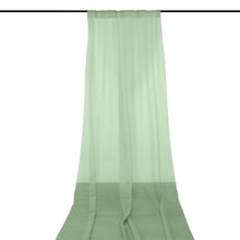 5 Feet x 14 Feet Premium Sage Green Chiffon Ceiling Backdrop Curtain Panel with Rod Pocket#whtbkgd