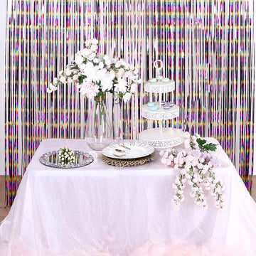 Add a Touch of Glamour with the Fiesta Metallic Tinsel Foil Fringe Doorway Curtain
